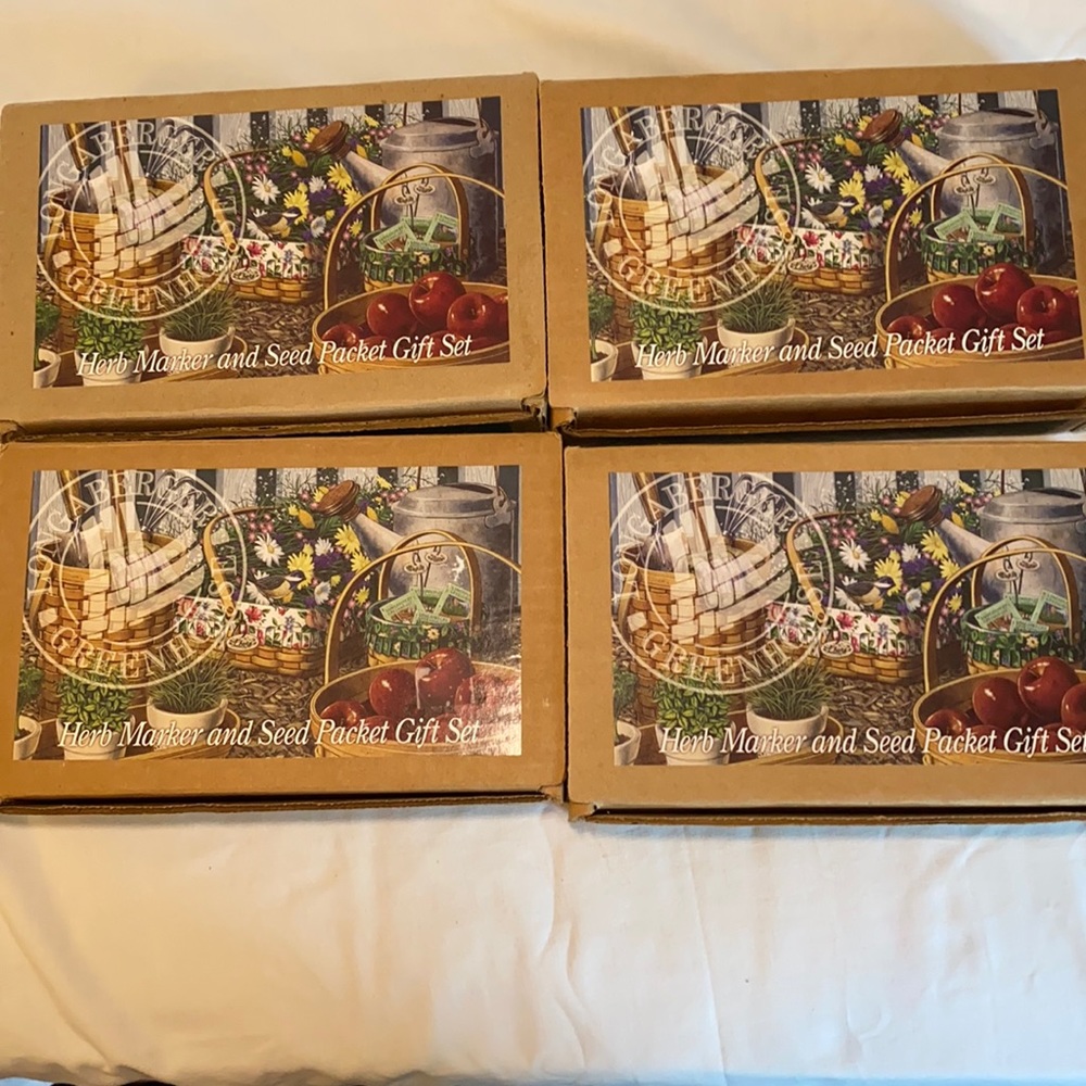 Longaberger Herb markers and seeds gift sets